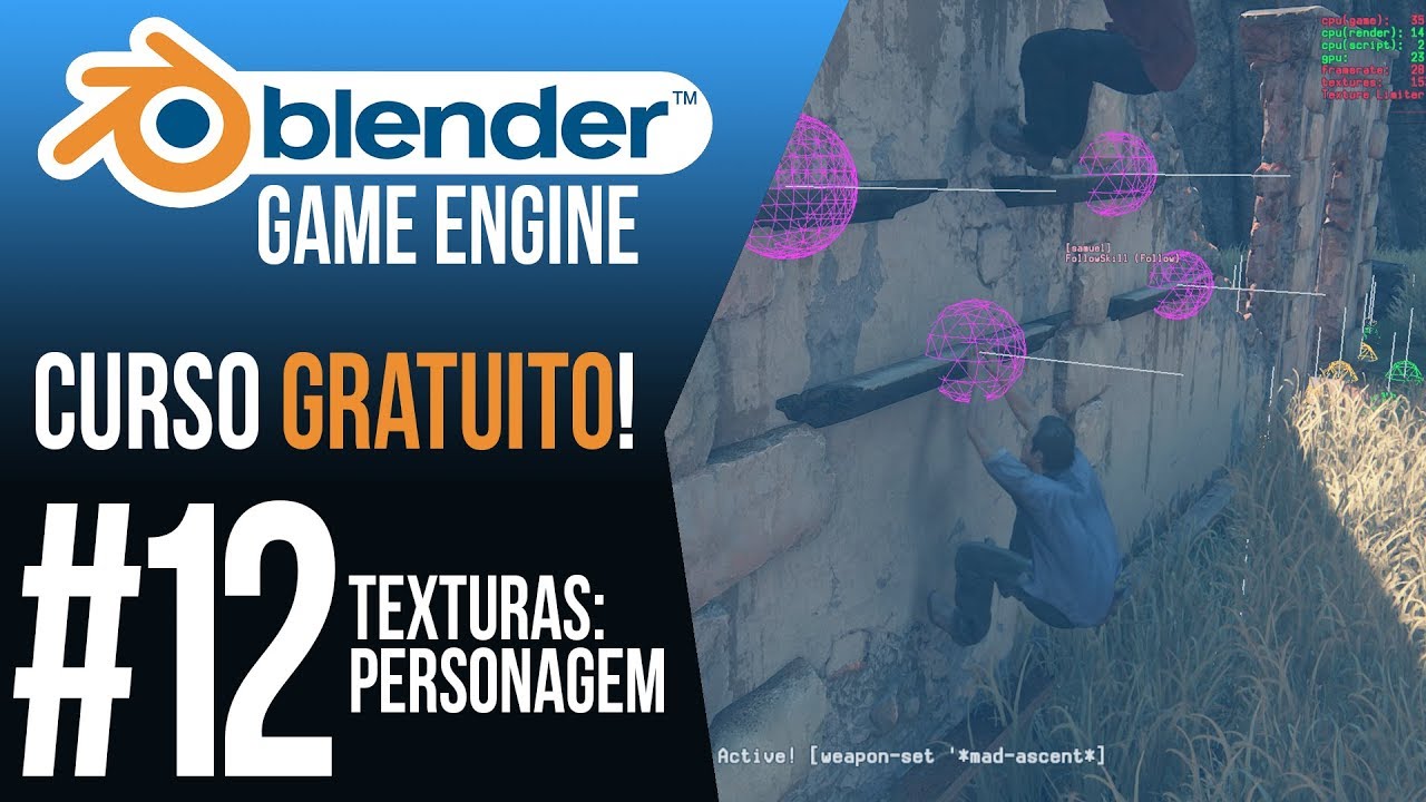 Texturizando o Personagem - Curso Blender Game Engine [M3EP3]