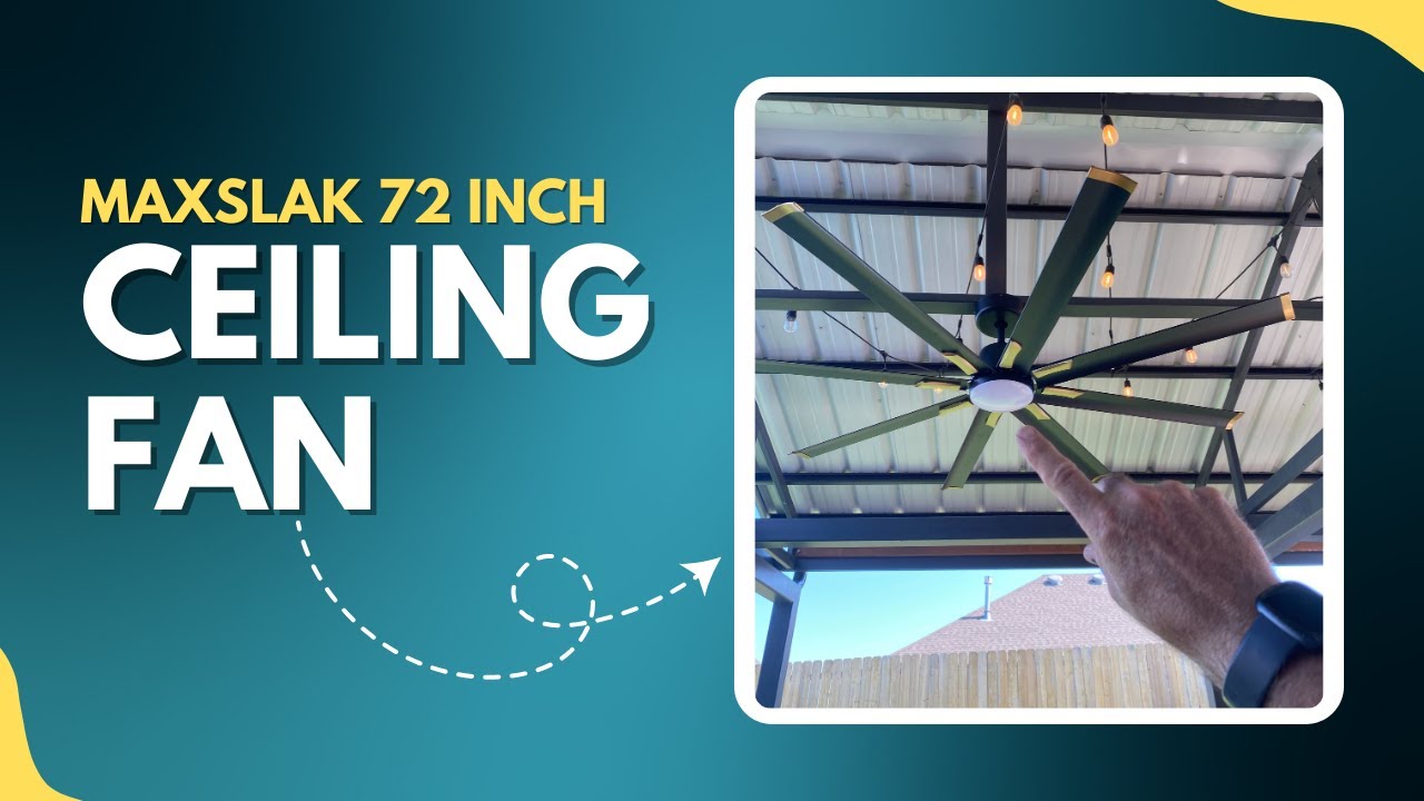 Maxslak 72 Inch Ceiling Fan with Light | Industrial Ceiling Fan with Remote Control