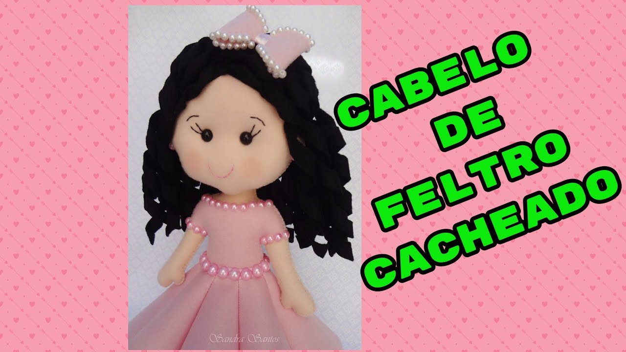 Cabelo de FELTRO cacheado