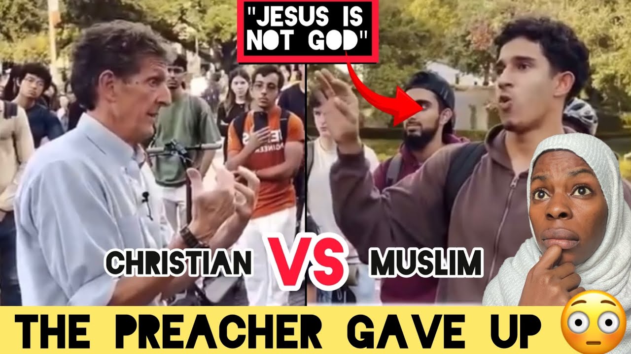 11 minutes of Christian Preacher DEBATING Muslims (Is Jesus God?) I can't believe he gave up 😂😂