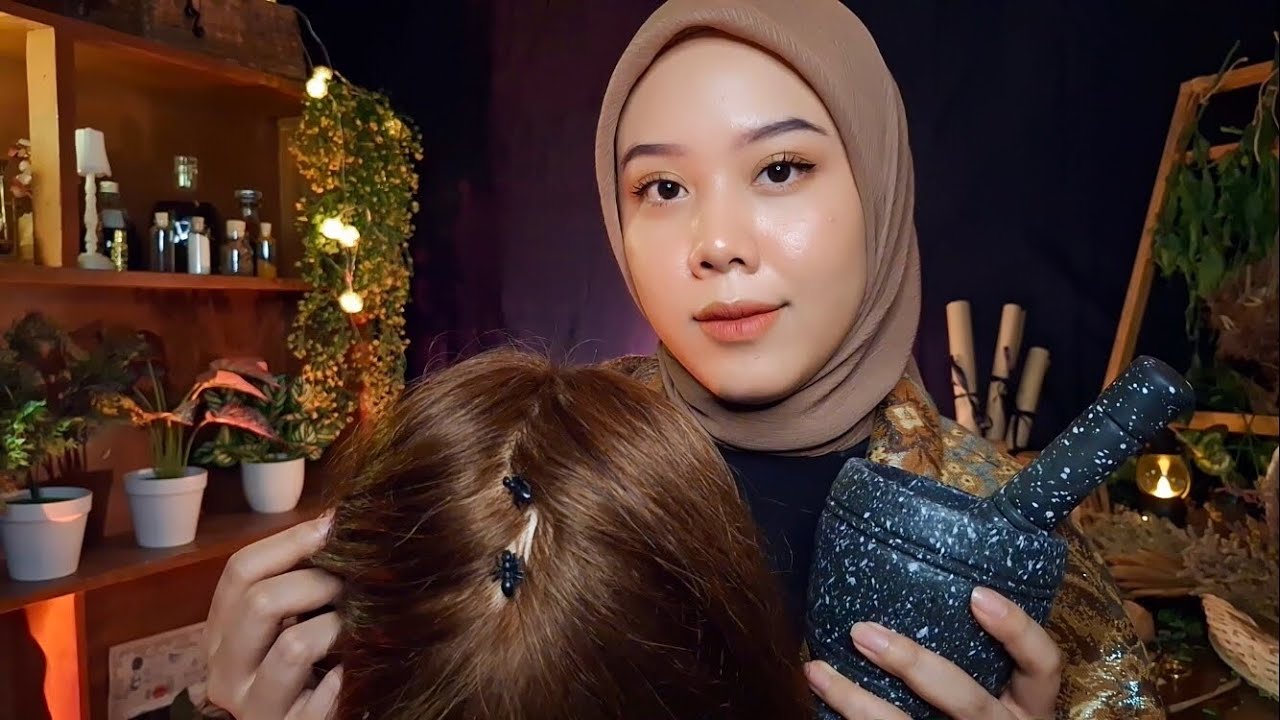 ASMR The Apothecary 🌿 - Treatment Kutu Rambut Herbal | Lice Check, Apothecary Preparations