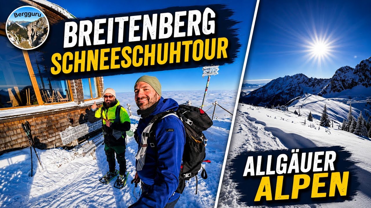 Breitenberg im Winter mit Tiefschnee // Schneeschuhwanderung in den Allgäuer Alpen 🏔️⛰️❄️☀️🥾