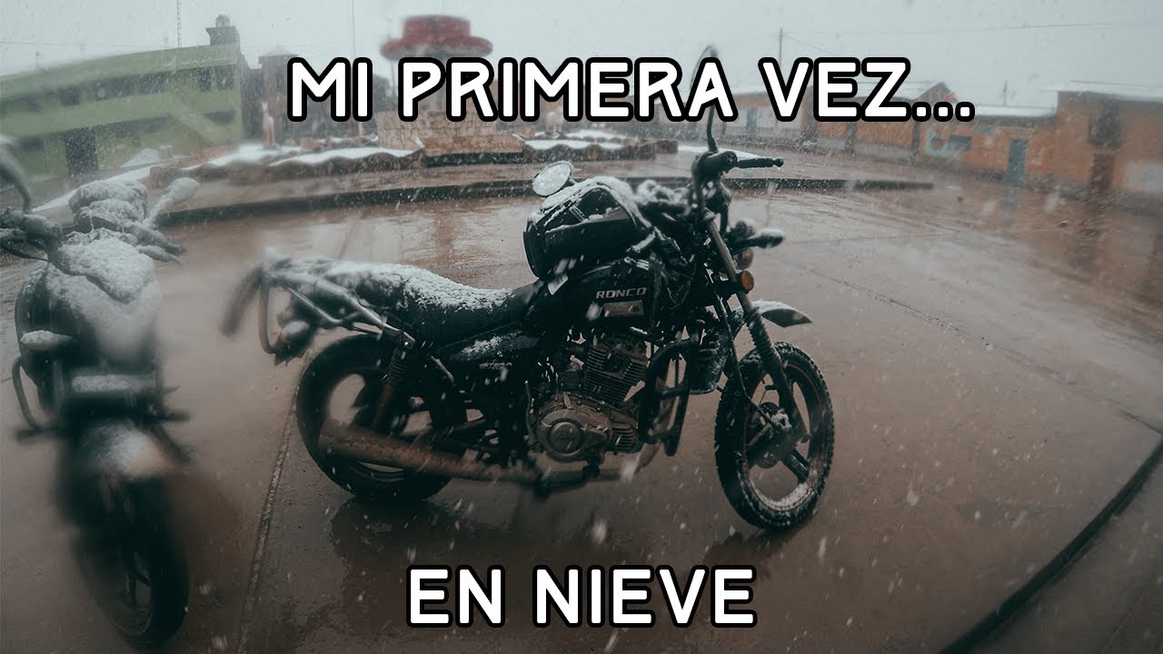 MOTOCICLETA CHINA EN LA NIEVE / Ronco Ronsker 150 en Marcapomacocha, Perú.