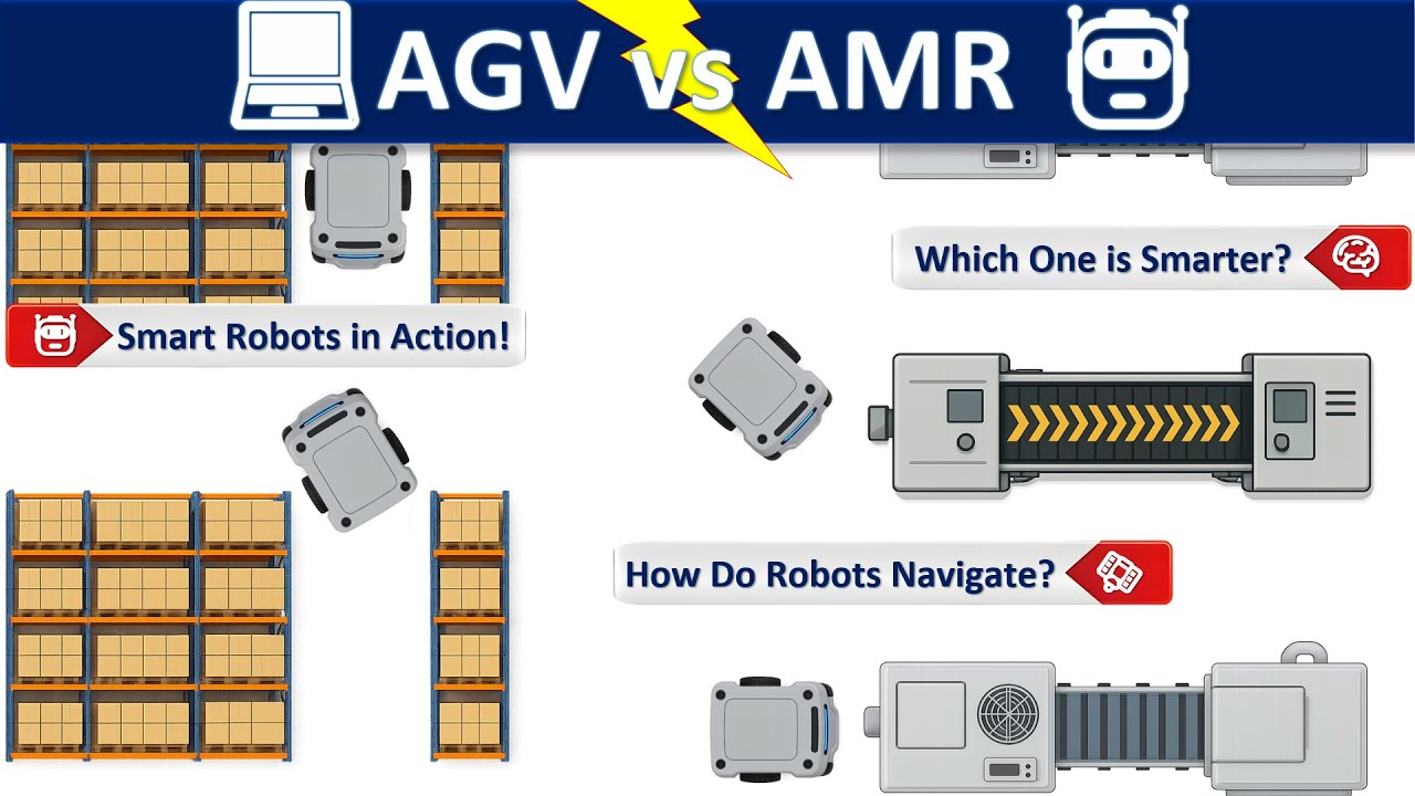 🤖AGVs vs AMRs | Future of Industrial Automation ! 