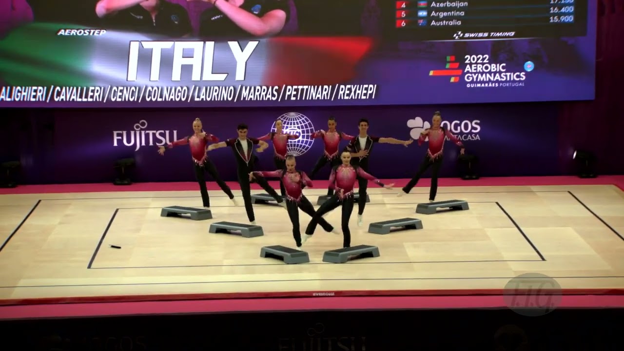 Italy (ITA) - 2022 Aerobic Worlds, Guimaraes (POR) - Aerobic Step Qualifications
