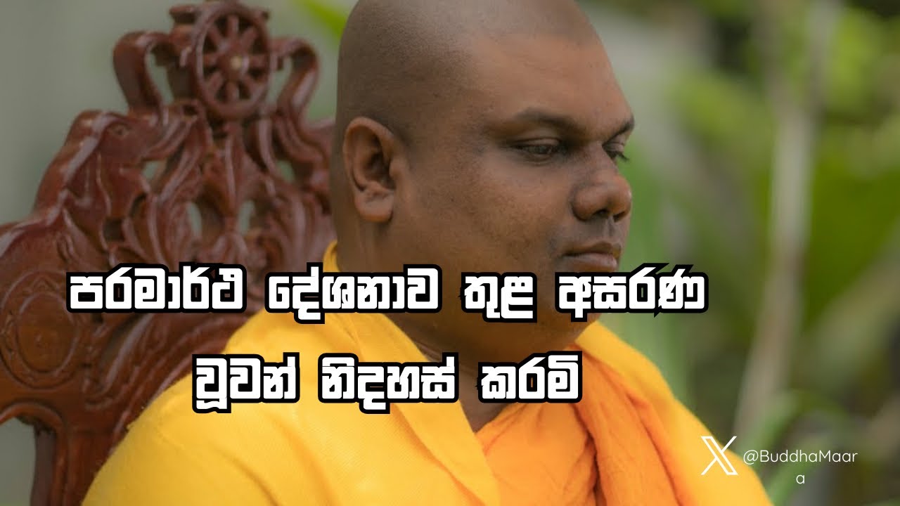 පරමාර්ථ දේශනාව තුළ අසරණ වූවන් නිදහස් කරමි