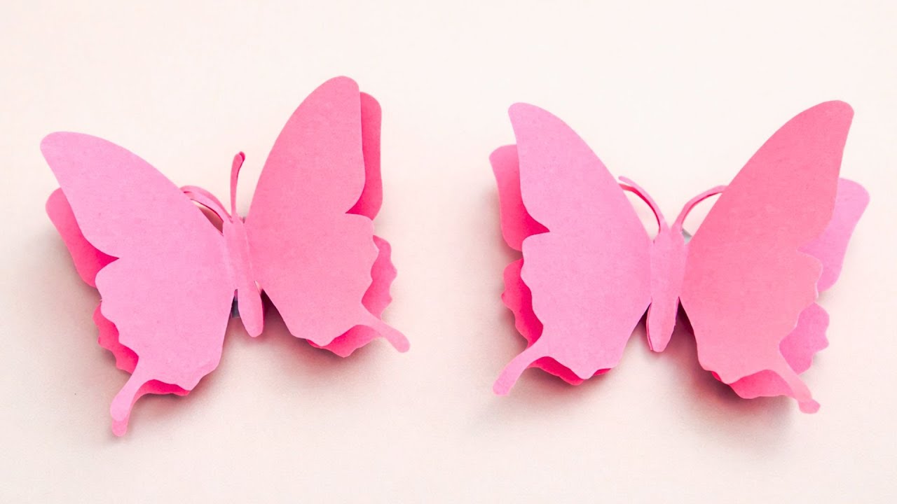 How to make a 3D Gorgeous paper Butterfly in 2 minutes craft