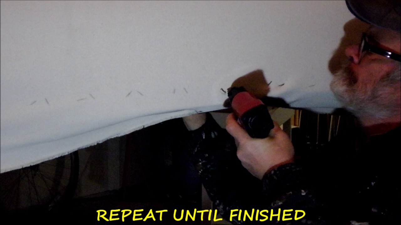 Wood Canvas Canoe Restoration Episode8 - Re-canvas wood canoe