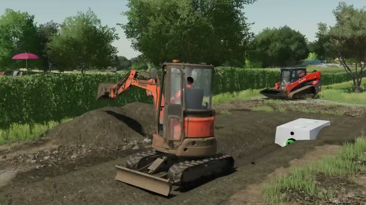 CANALISATION Poses de tuyaux VRD | Travaux publics | Farming Simulator 22
