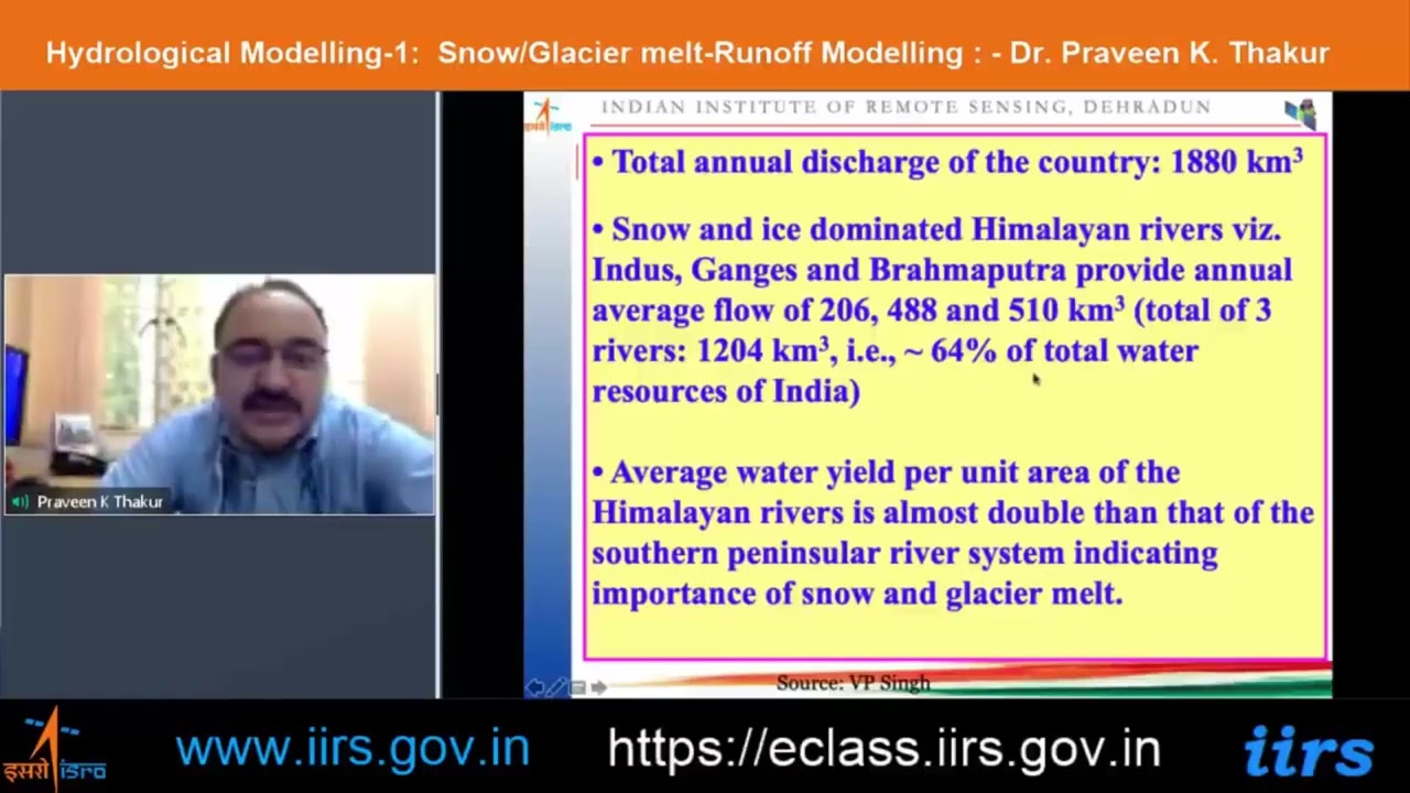 Hydrological Modelling 2： Snow⧸Glacier melt Runoff Modelling Dr. Praveen Thakur