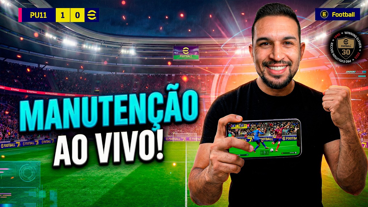 🚨 AO VIVO! Contagem Regressiva para a MANUTENÇÃO do eFootball 2026 Mobile (VEM NOVIDADE?)