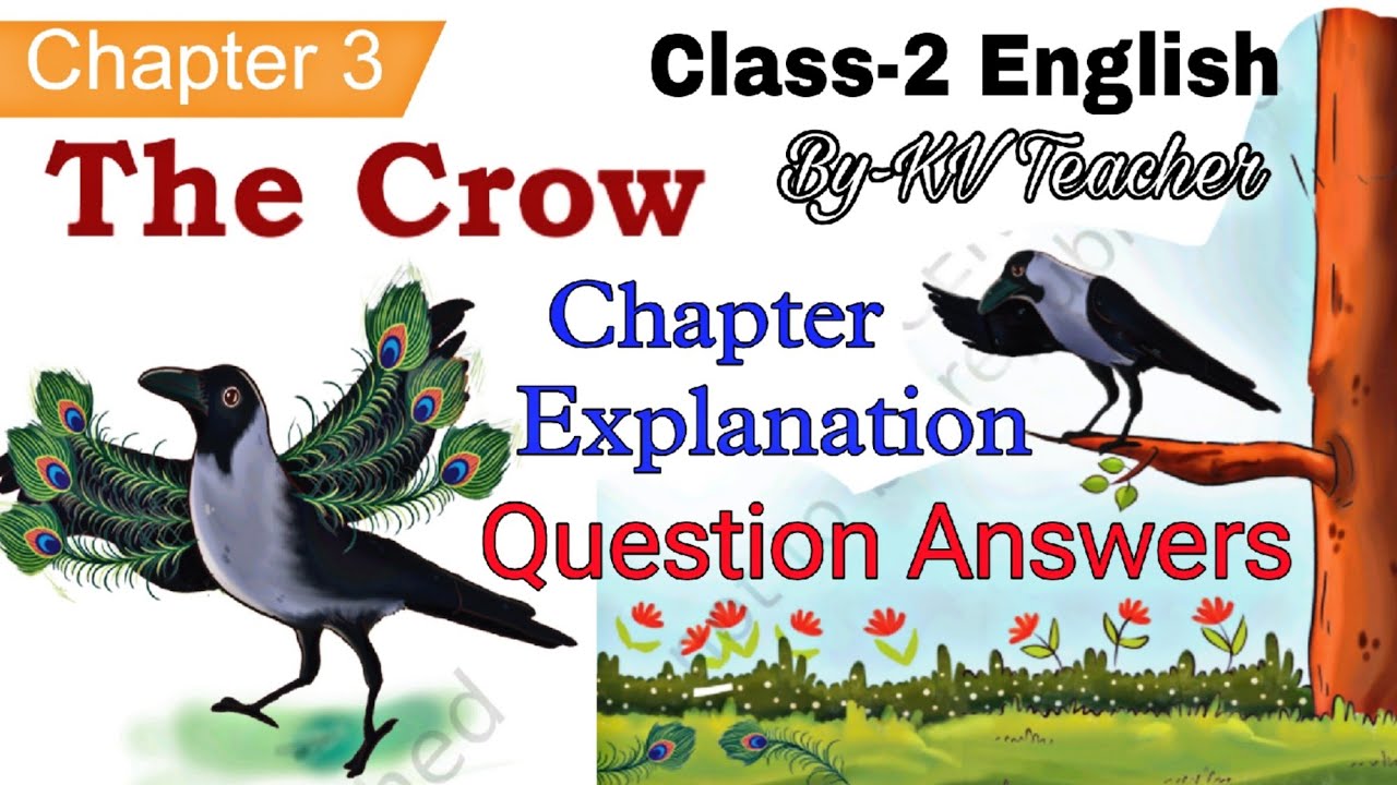 The Crow / Class-2 English NCERT Mridang Unit-4 Chapter-3 Reading हिंदी Word Meaning Question Answer