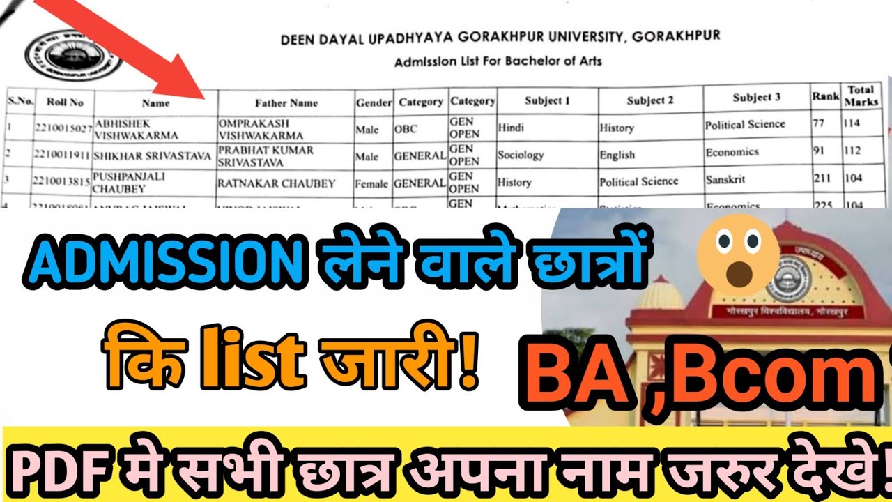 ddu admission list 2022 जारी,ddu admission latest news today 2022 ddu 2nd cutoff,ddu latest update😱