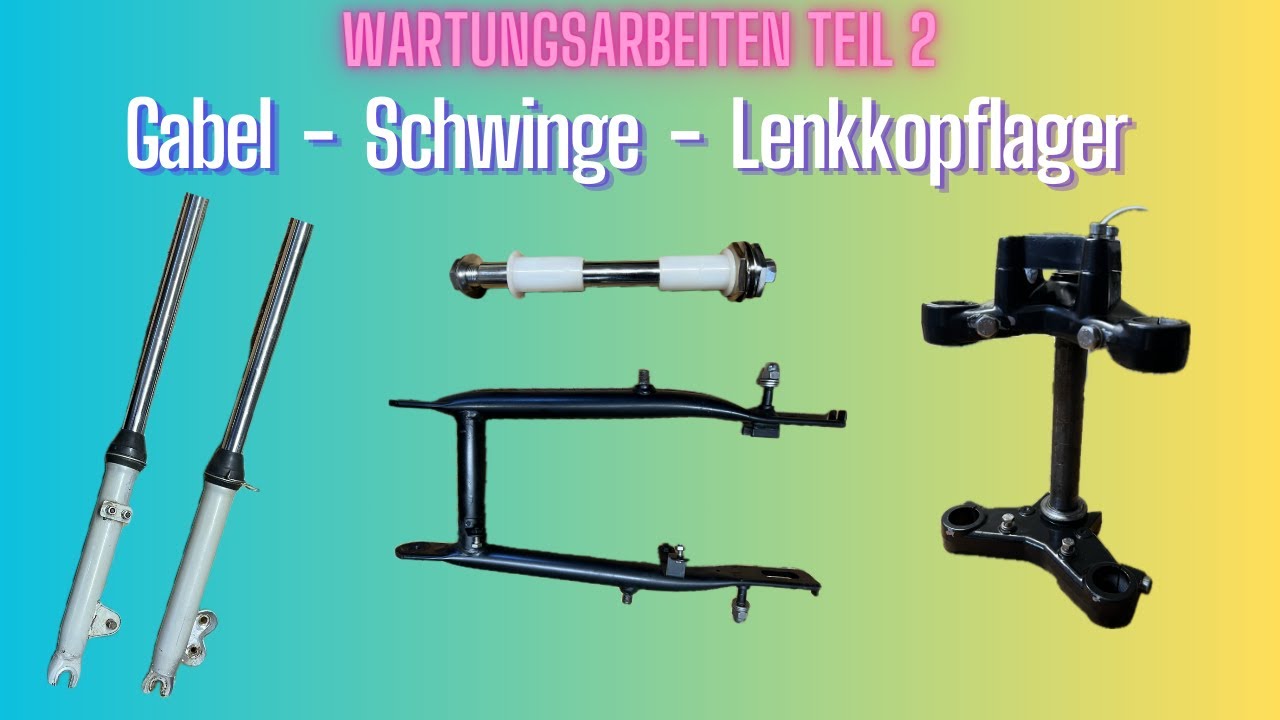 Wartungsarbeiten Teil 2 -- Gabel / Schwinge / Lenkkopflager.. und Nachbau Schwingbuchsen.. 👎🏻🫣🙈