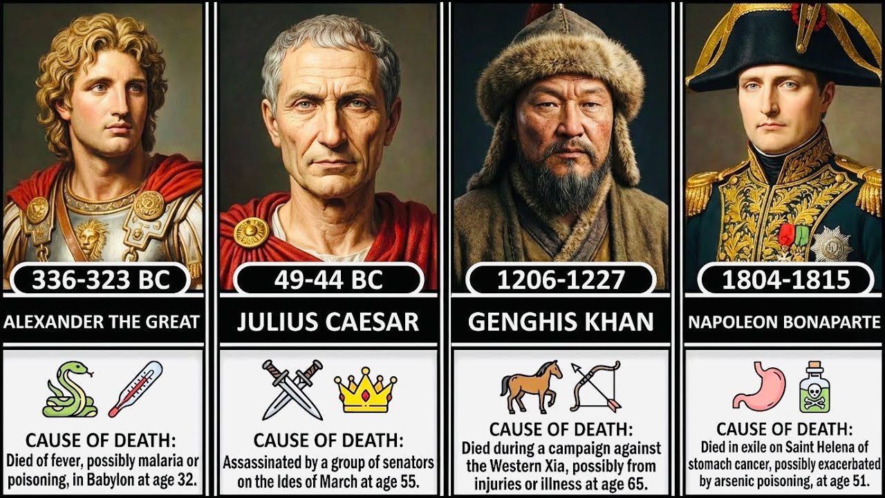 The Greatest Warriors That Ever Lived | The cause of their deaths