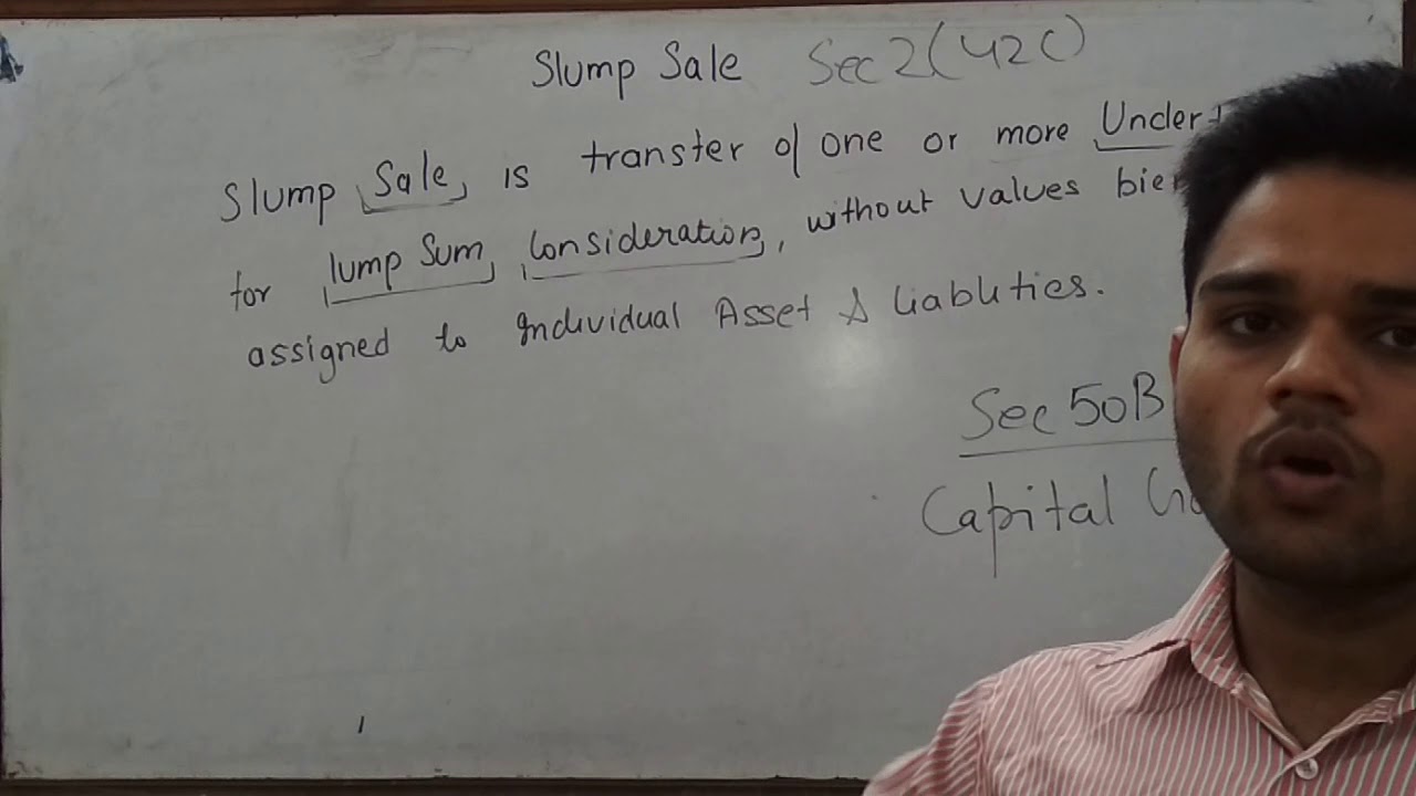 Slump Sale || B.com (h) || Corporate Tax Planning ||