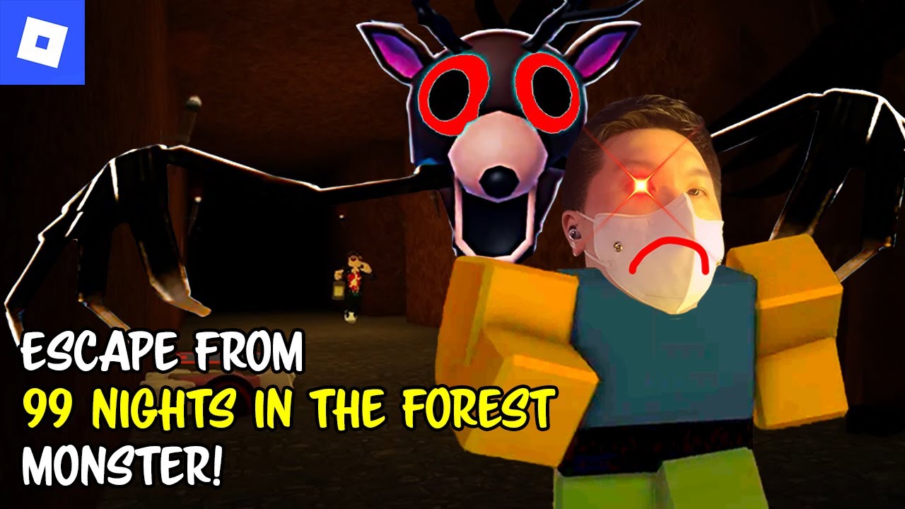 Fastest Way to Beat Escape from [99 Nights in the Forest] Monster! | Roblox Mascot Horror