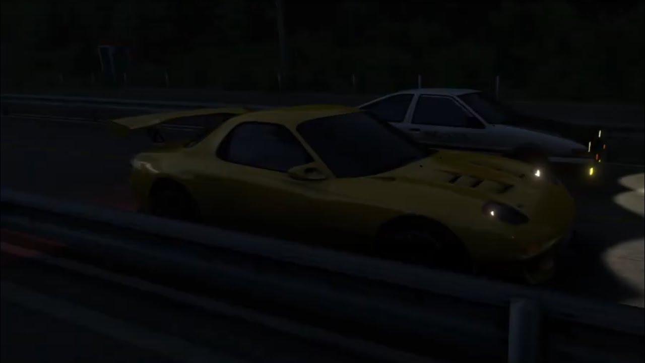 頭文字D Keisuke Takahashi vs Takumi Fujiwara [FD3S vs AE86] [Initial Unity]