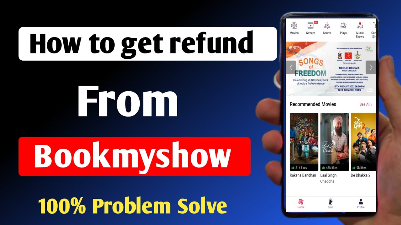 how to refund money in bookmyshow