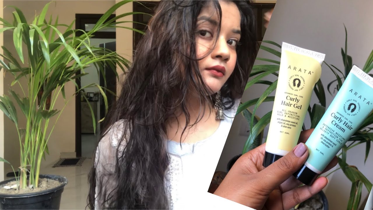 How to curl hair ✨ARATA✨hair cream **Honest** Review 👎👍| 1st Review #arata #curlyhair #heatless