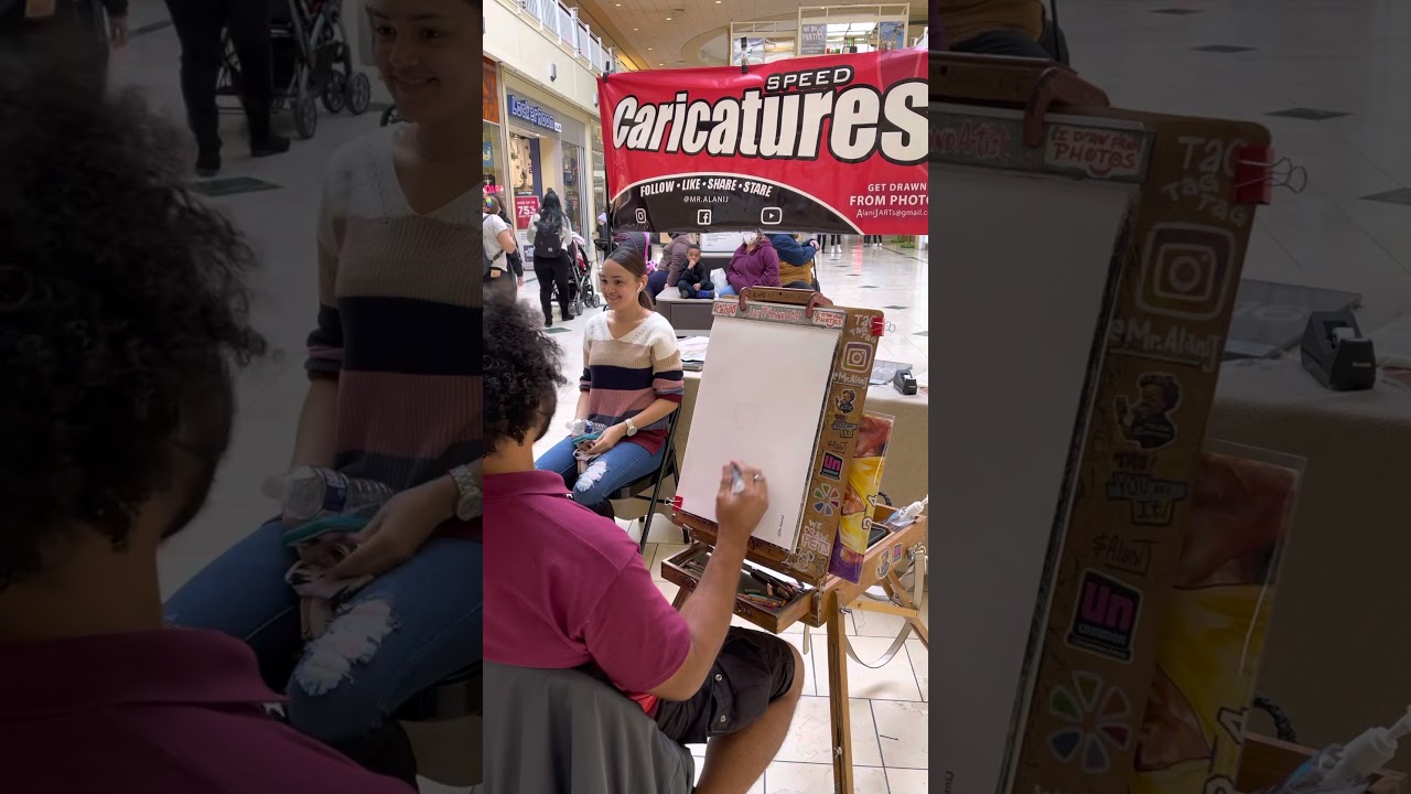 Speed Caricatures by Alani J at the Lehigh Valley Mall