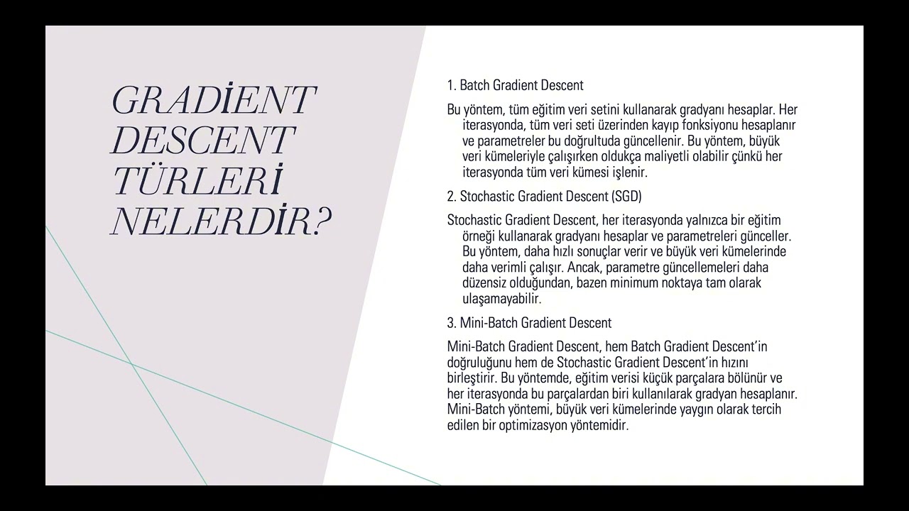 Gradient Descent Nedir - Yapay Zeka Algoritmaları (Gradient Descent)