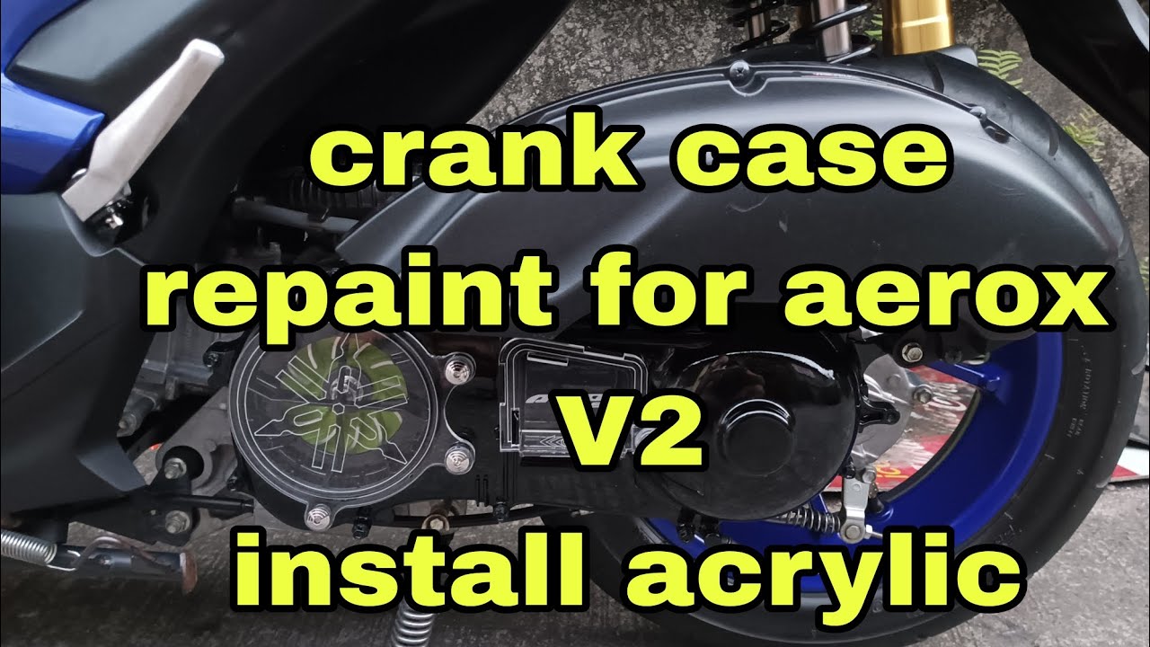 crank case repaint for aerox V2. install acrylic ang ganda ng kinalabasan mga ka bords #repaint #diy