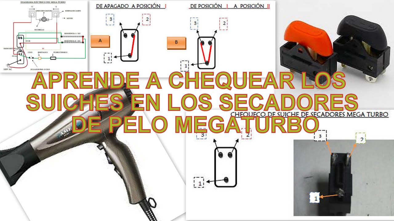 QUIERES APRENDER A CHEQUEAR LOS SUICHES EN UN SECADOR DE PELO MEGATURBO- MIRA ESTE VIDEO