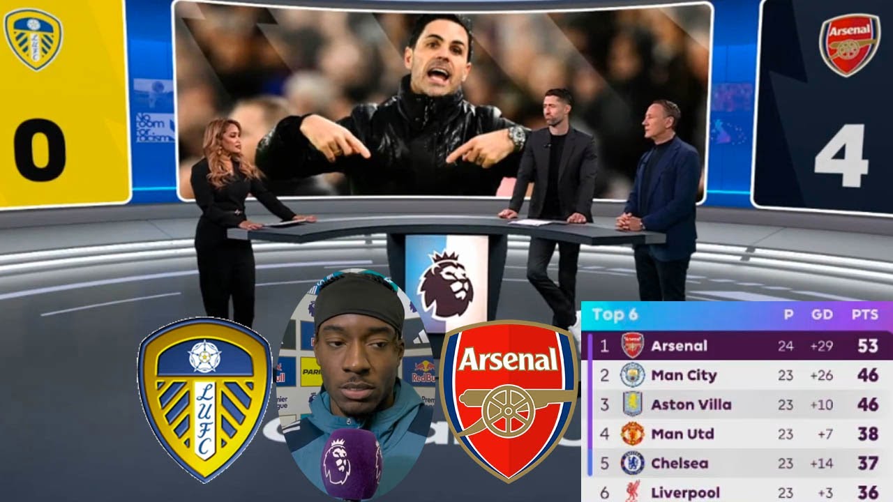 Leeds vs Arsenal 0-4 Destructive Victory And 7 Points Clear Of Man City💥 Madueke Crazy Reaction