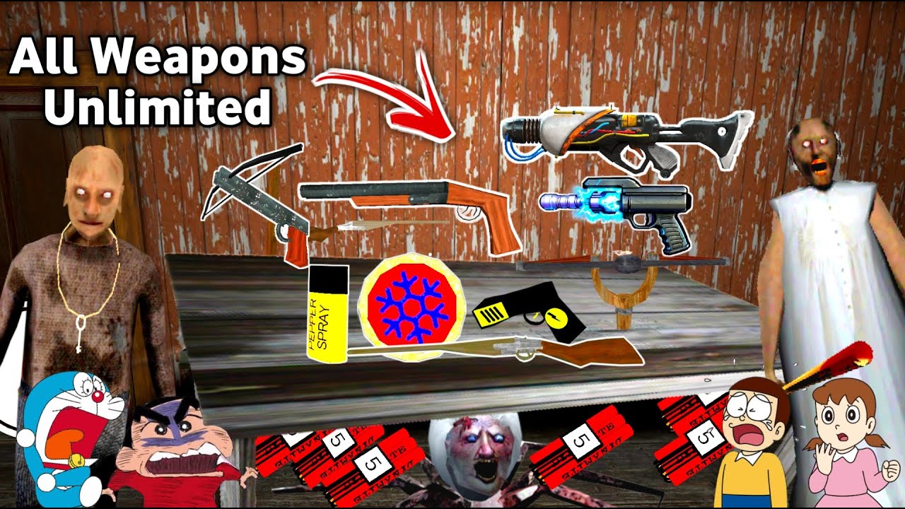 Granny New Update - Dark Revival || New Escape Room And Weapons Table With Shinchan Nobita