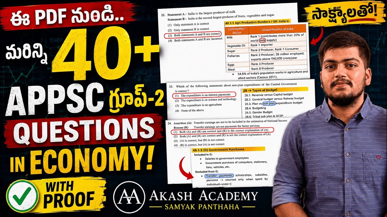 GROUP 2 ECONOMY SOURCE REVEAL | APPSC | Akash Academy | 