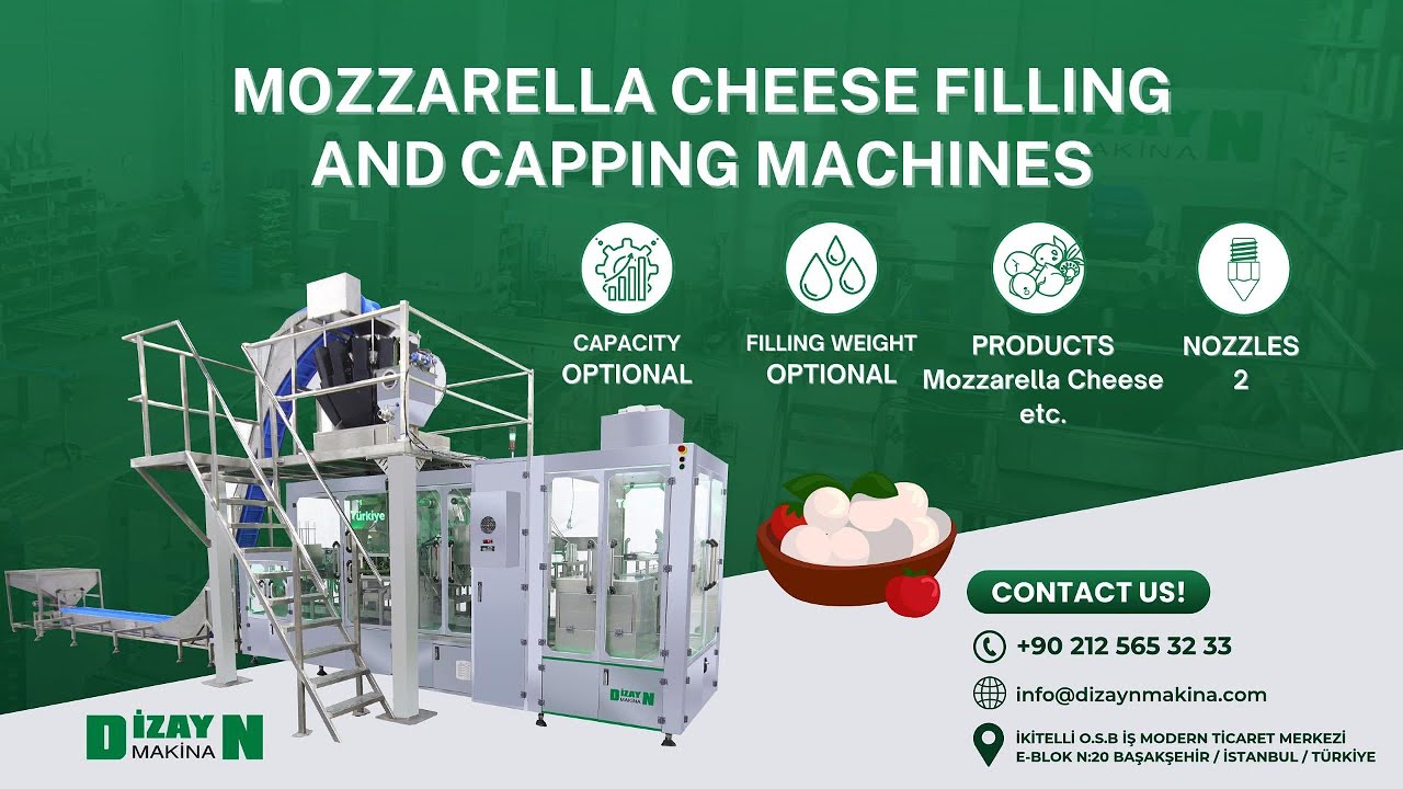 Mozzarella Cheese Filling and Capping Machines📍 Mozzarella Peyniri Dolum ve Kapatma Makinası📍