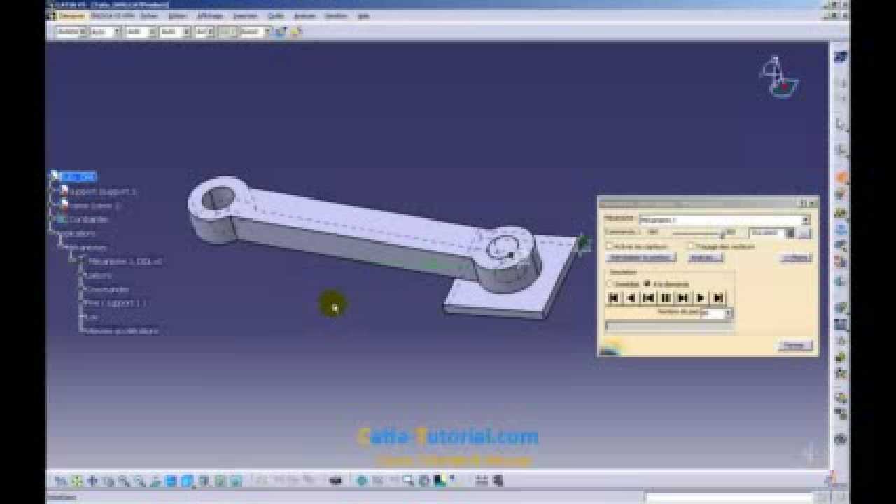 Tutoriel Catia : Découverte de l'atelier DMU Kinematics