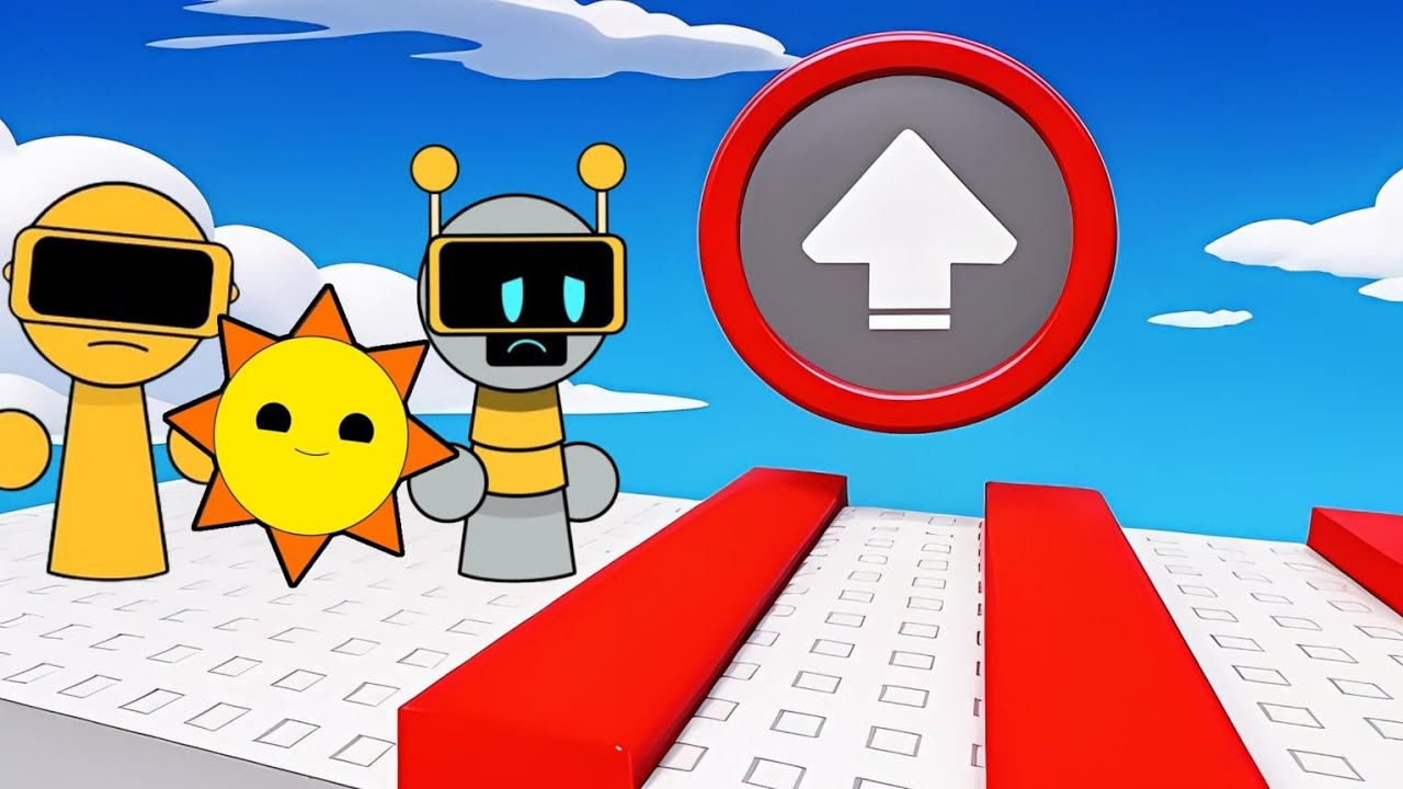 Sprunki Mr Sun & Fun Bot & Garnold Played Obby But You Can't Jump in ROBLOX | Incredibox Sprunki 