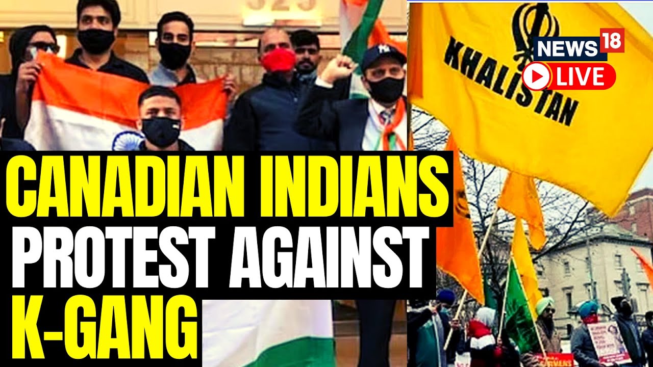 Indians Wave Tricolour To Counter Pro-Khalistan Protest In Toronto | Canada Khalistan News LIVE