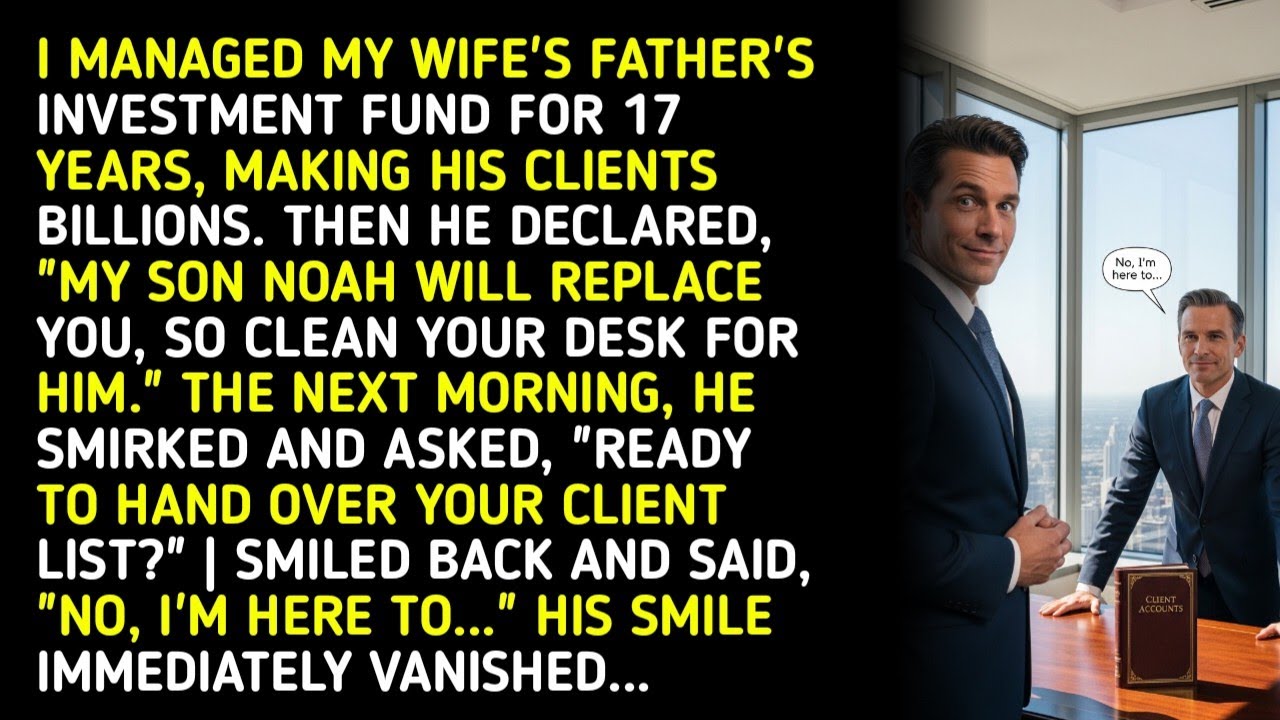 I MANAGED MY WIFE'S FATHER'S INVESTMENT FUND FOR 17 YEARS, MAKING HIS CLIENTS BILLIONS. THEN HE...