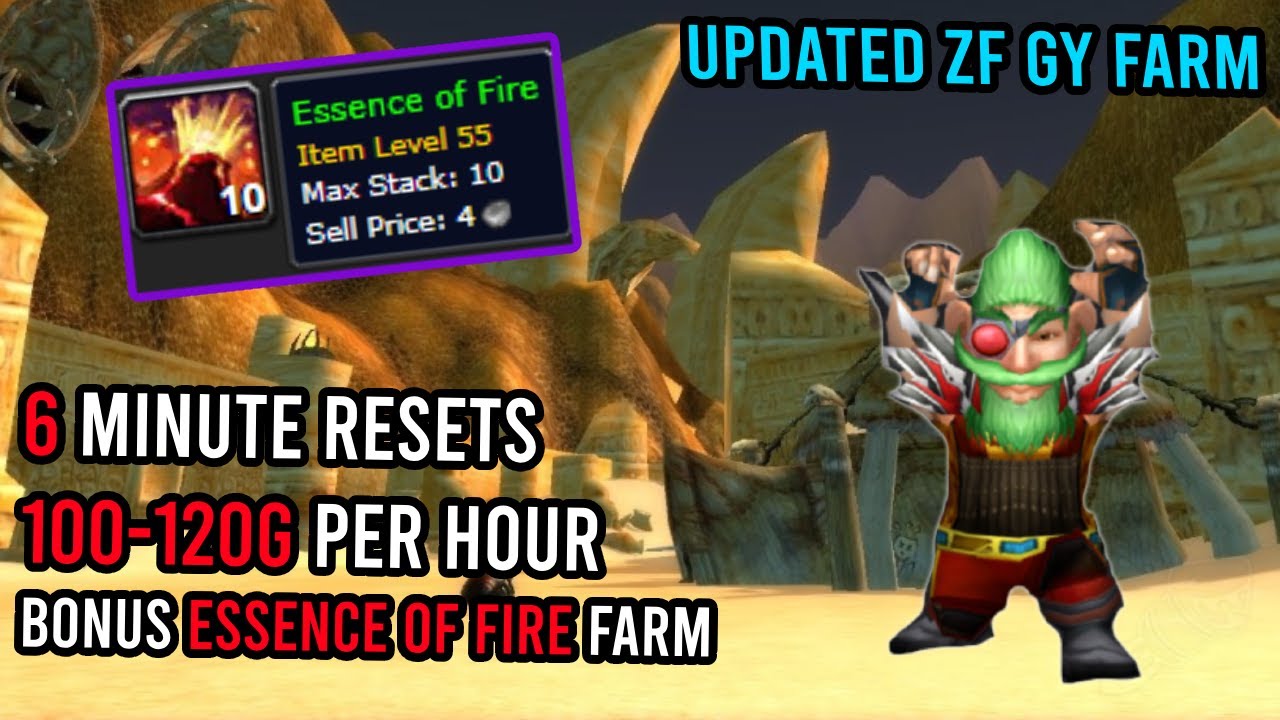 Updated ZF Gold Farm | Stack Mobs Perfectly | Bonus Essence of Fire Farm |  KallTorak Wild Growth NA