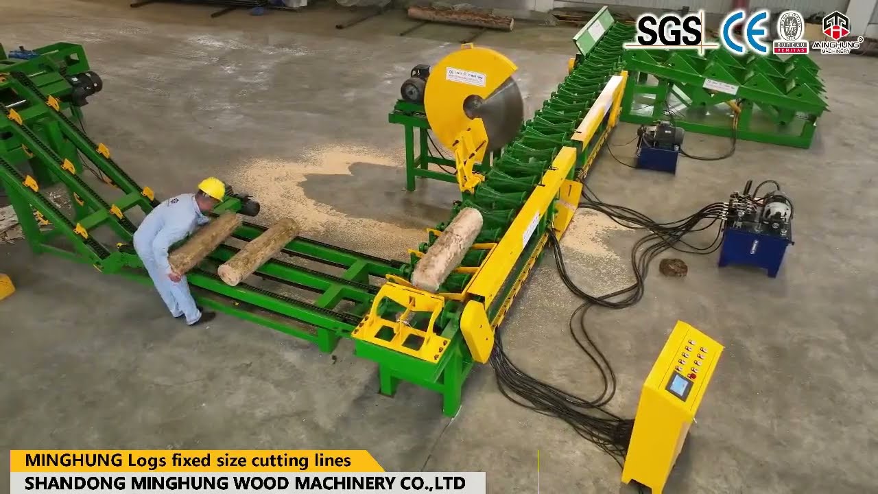 plywood production line log cutting saw machine