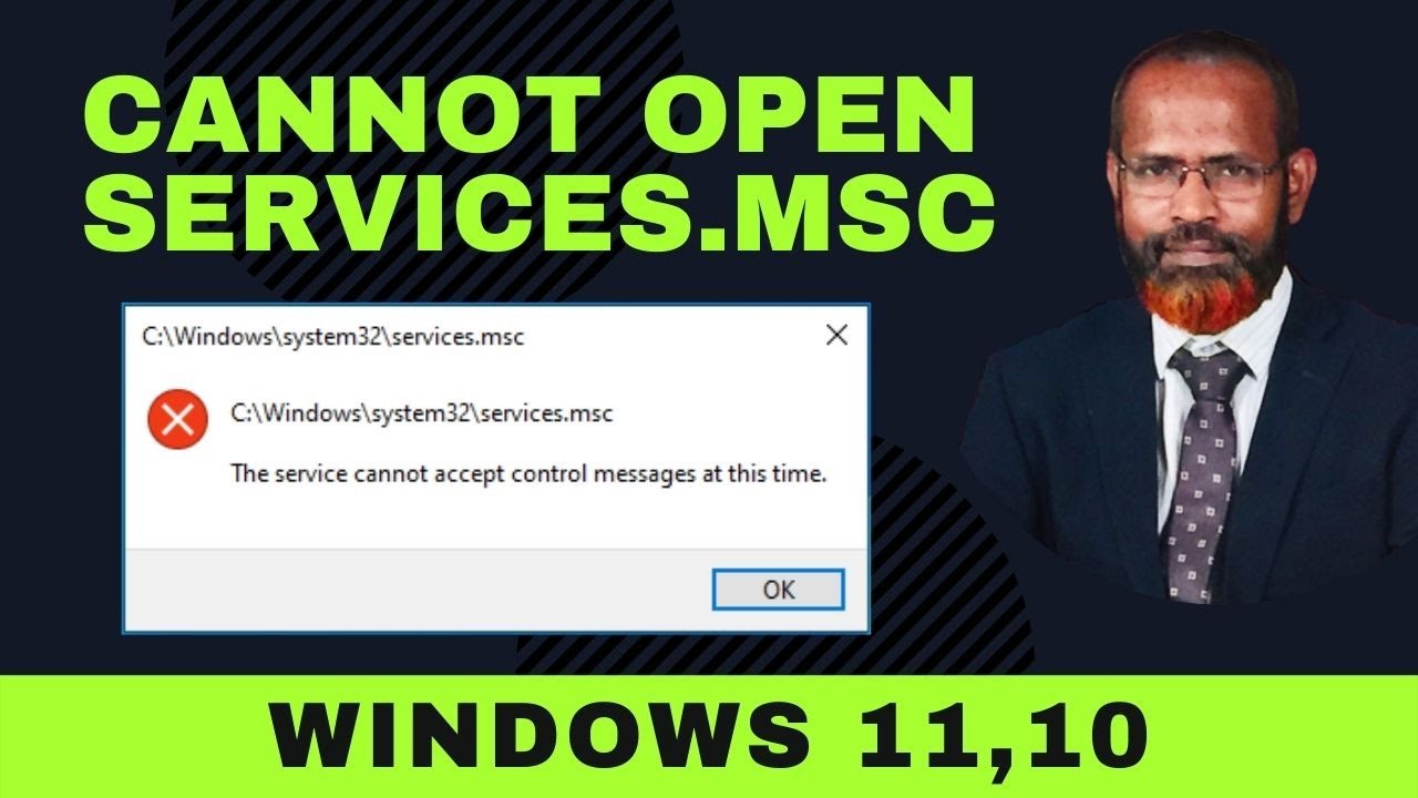 How To Fix Services Not Opening or Responding Windows 11,10 :  Cannot Open Services.msc
