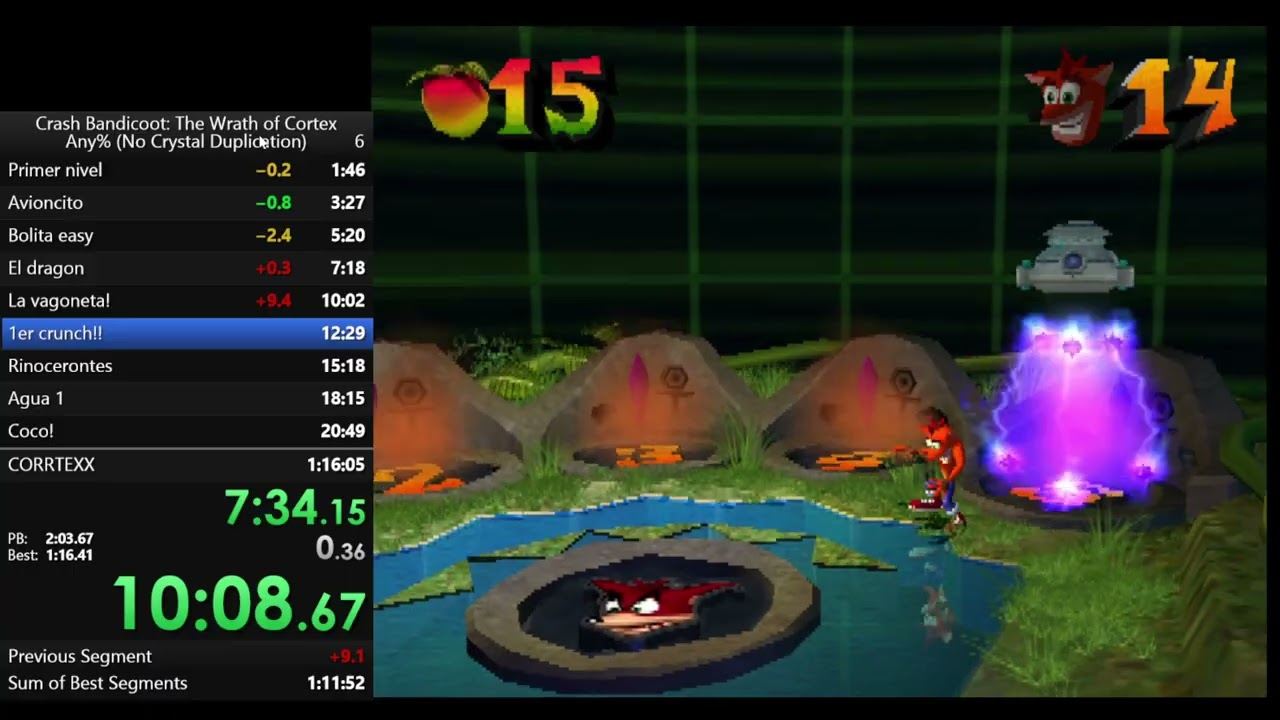 Crash Twoc any% (No level skips) in 58:44