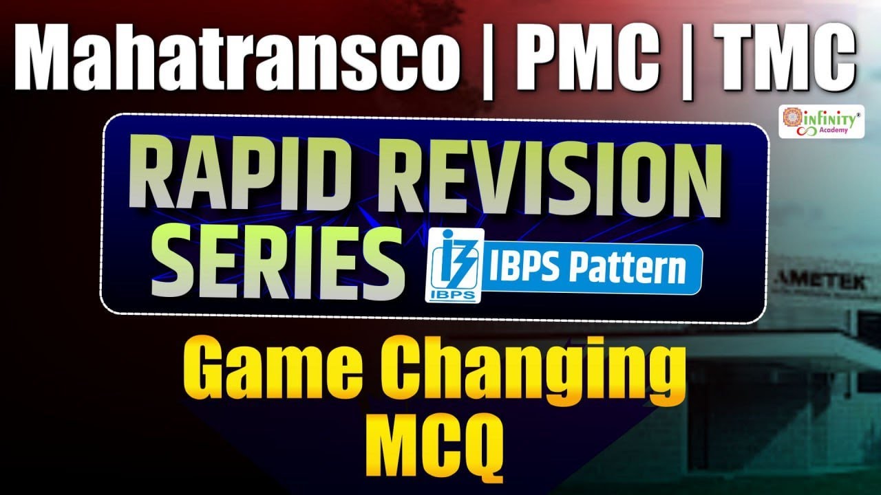 Rapid Revision MCQ | IBPS Pattern | Mahransco PMC TMC Exam 2025-26