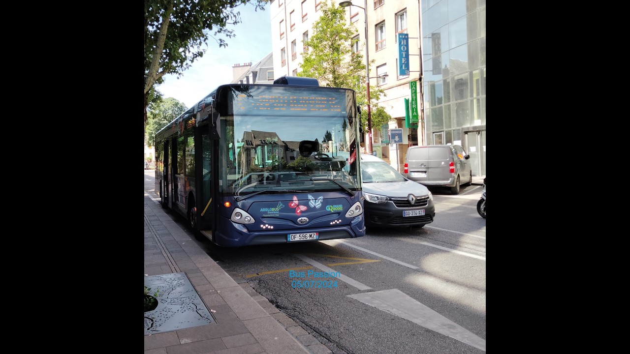 (Agglobus Rodez) Heuliez GX 337 n°173 sur la ligne D destination Les Palombes