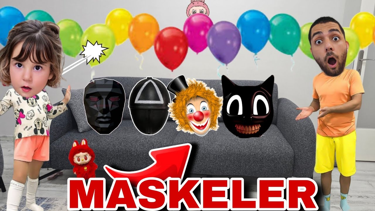 MİLA MASKELER EVDE KOŞUYOR !! BALONDAN KİM ÇIKTI !