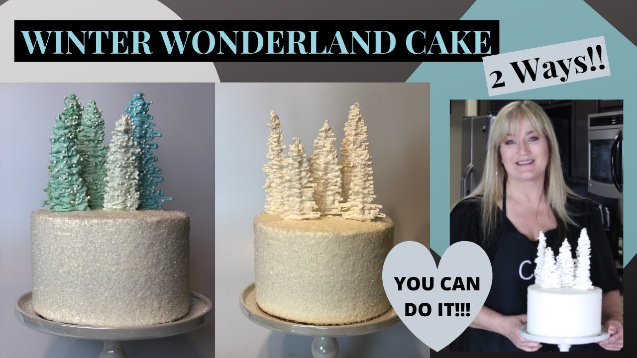 How to make a Winter Wonderland Cake 2 Ways l Beginner Cake Decorating l Tutorial