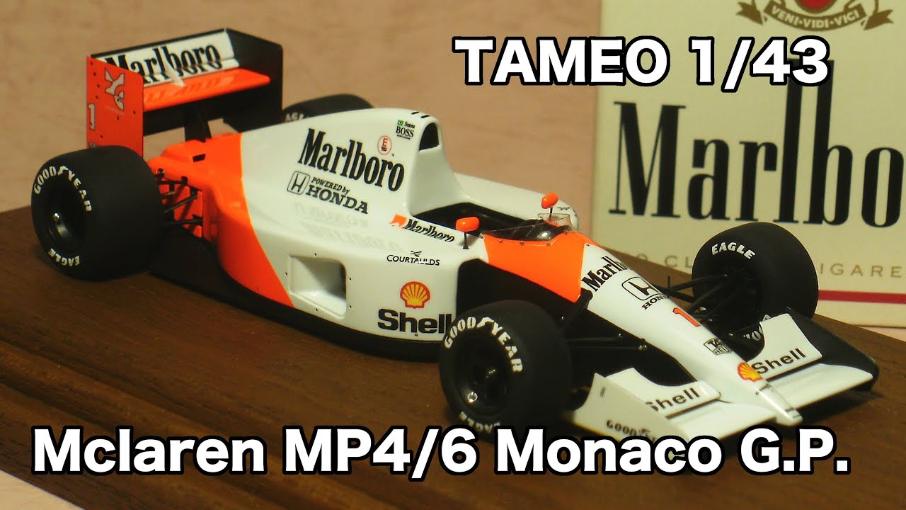 Mclaren MP4/6 Monaco G.P.      based on TAMEO KITS 1/43 Ayrton Senna da Silva