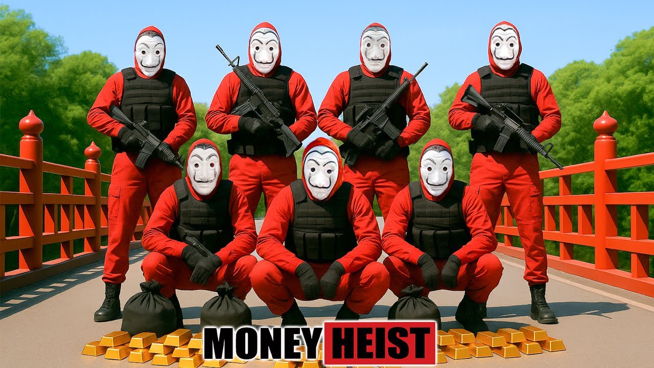 PARKOUR VS MONEY HEIST: Police block all roads to arrest Bad Guy while robbing a bank | Epic POV