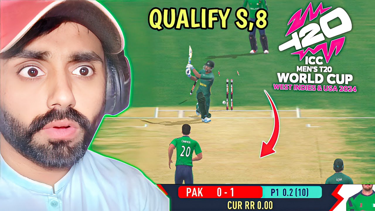 10 RUNS DEFFEND 6 BALL🥵PAK BOWLING🔥 T20 WORLD CUP 24😎PAKISTAN VS IRELAND RC24 GAMEPLAY IN URDU HINDI