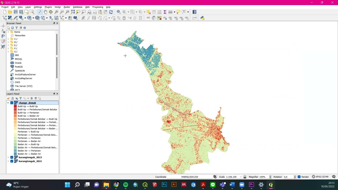 TUTORIAL PEMODELAN PREDIKSI PENGGUNAAN LAHAN MENGGUNAKAN MOLUSCE QGIS 2.18.11
