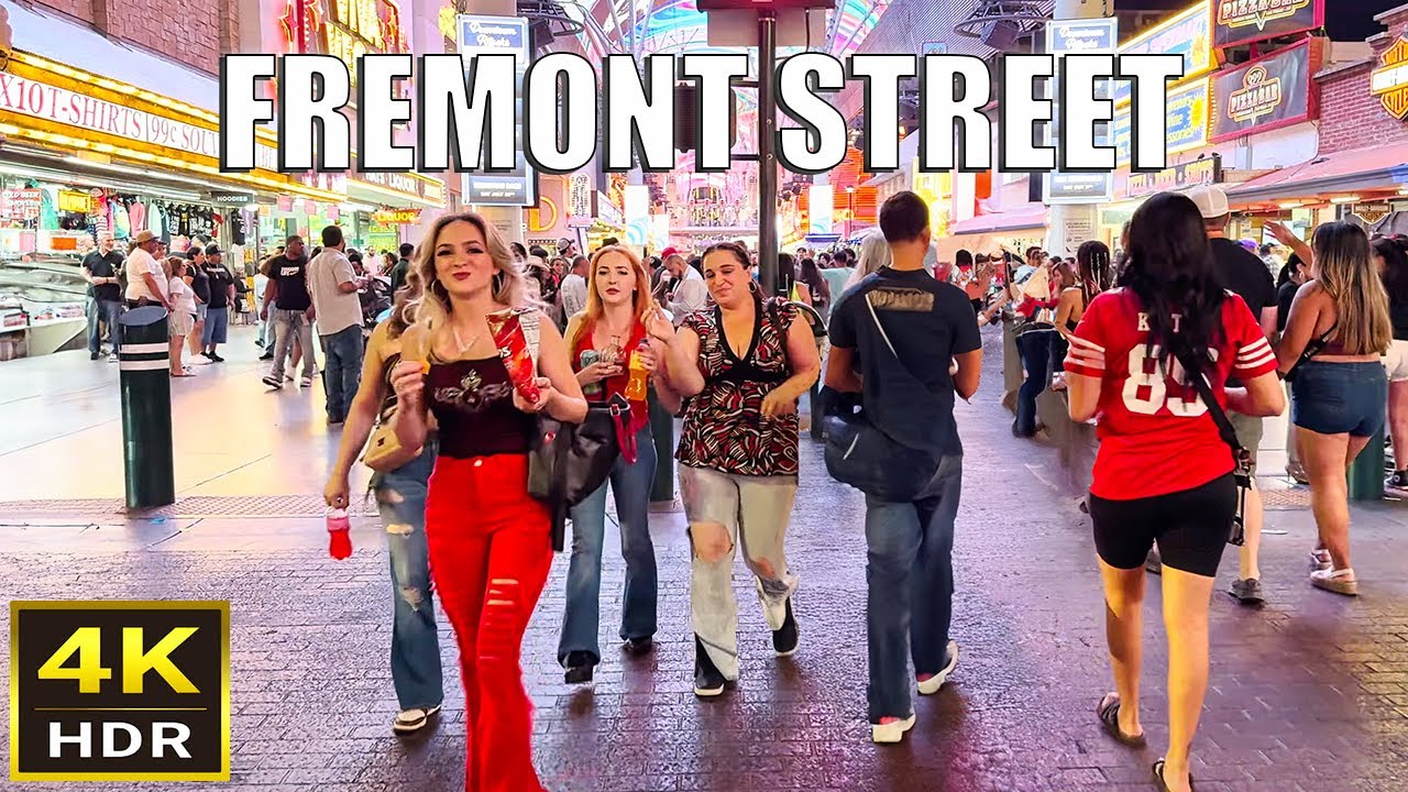 Fremont Street Las Vegas Late Night Walk - August 2024 - Downtown Las Vegas