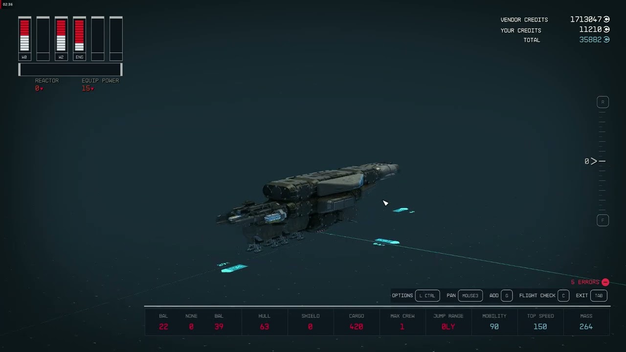 starfield ship tutorial: The Tynan (expanse)